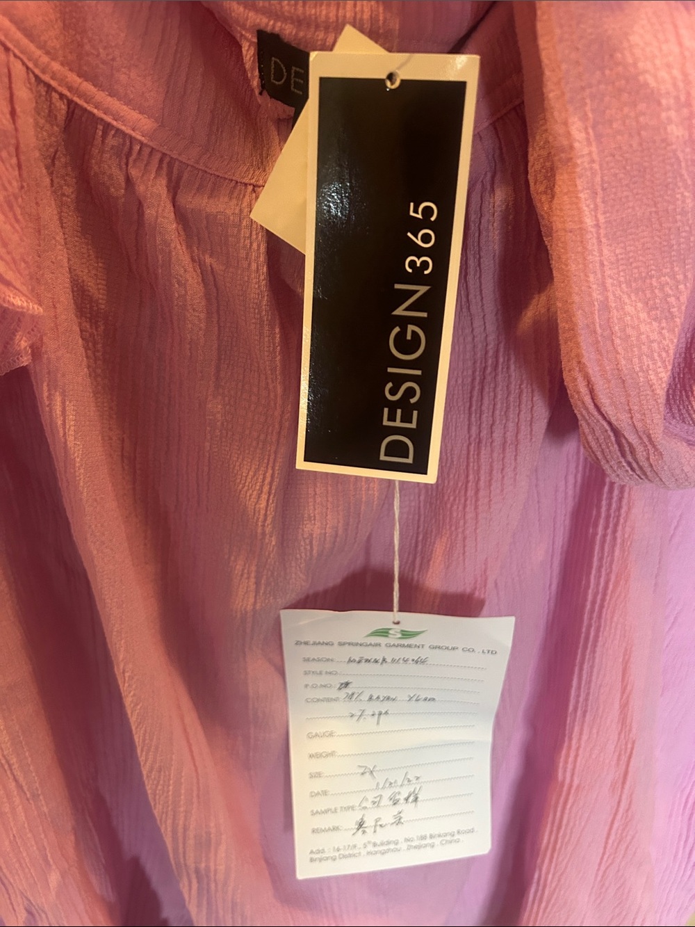 Pink Ruffle-Front Peasant Blouse - Picture 6 of 6